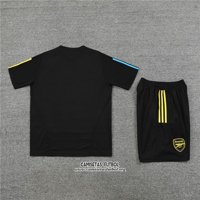 Chandal del Arsenal Manga Corta 2023/2024 Negro - Pantalon Corto